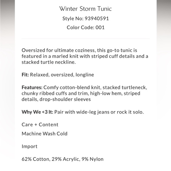 Free People Winter Storm Tunic Sweater Size Small NWT - Picture 5 of 14